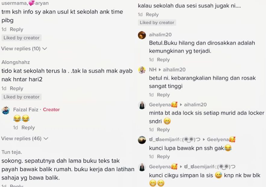 Antara reaksi warga netizen yang memenuhi ruangan komen